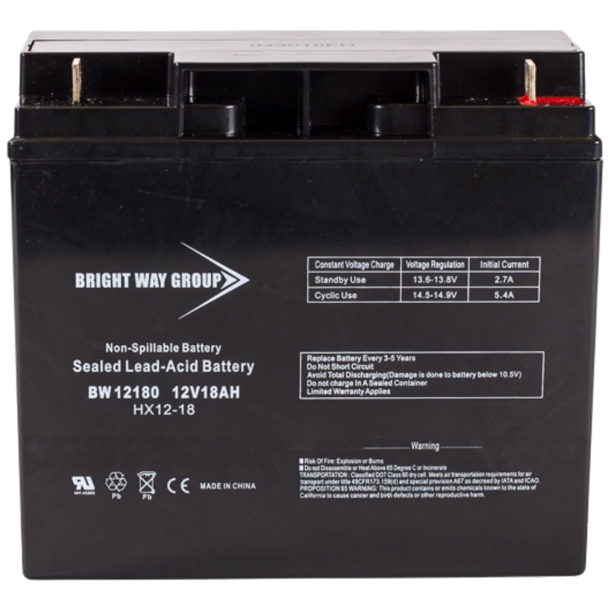 Solar Booster Pac ES2500 Jump Starter Compatible Battery, 12V 18Ah NB BW12180-NB