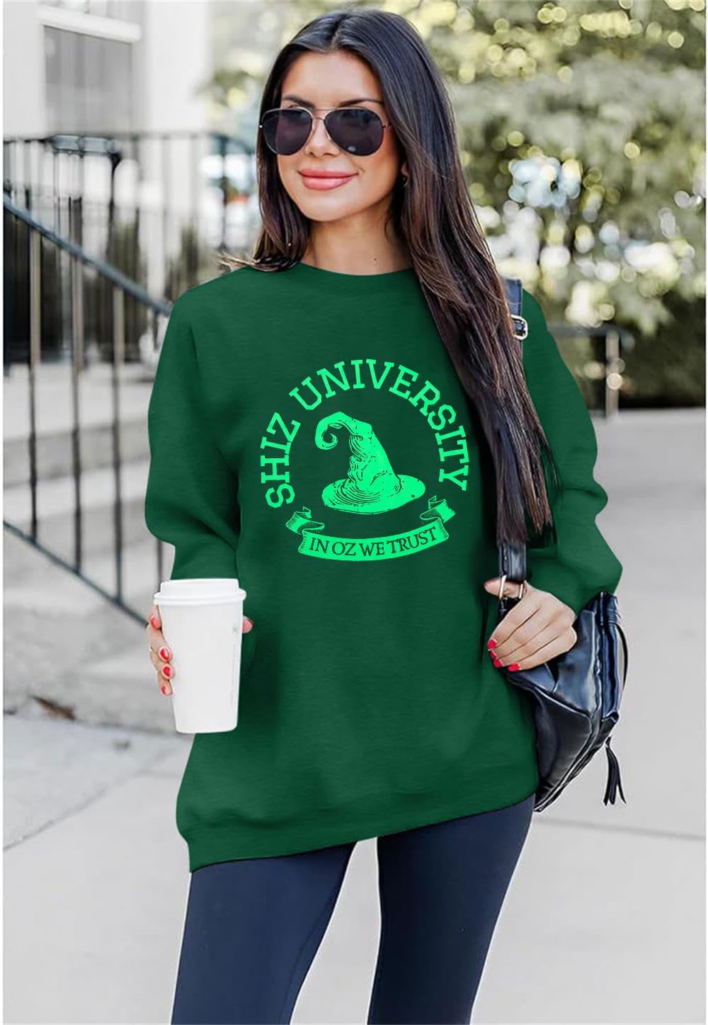 FAYALEQ Halloween Sweatshirt Women Shiz University Long Sleeve Shirts Halloween Wicth Costume Crewneck Tee Tops - Image 2