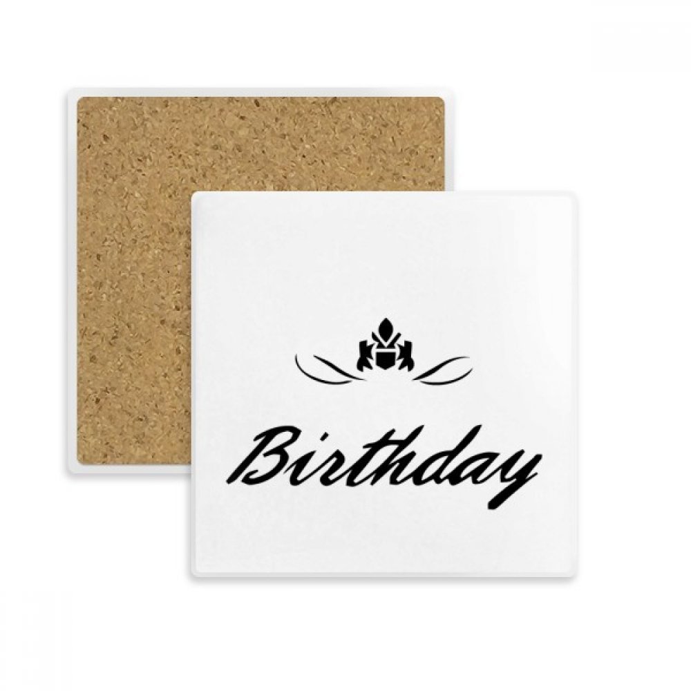 Coaster tasse porte-pierre happy birthday pour offrir un cadeau absorbant original