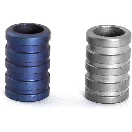 Titanium Knife Pendant Lanyard Beads - 2PCS (Blue and Primary Color)