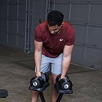 Vista 7 de Body-Solid Juego de mancuernas ajustables y resistentes, de 5 a 50 libras.