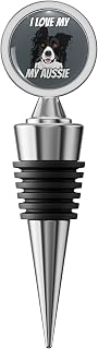 I Love My Aussie 2 Stainless Steel Wine Stopper – Airtight Reusable Bottle Plug for Wine, Champagne, and Liquor Bottles