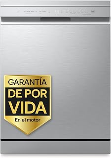 LG DF273FV - Lavavajillas QuadWash Steam, Sistema EasyRack, Bandeja para Cubiertos, Smart Diagnosis, Apertura Automática, Eficiencia A, Capacidad 14, Motor Silencioso, Inox Antihuellas