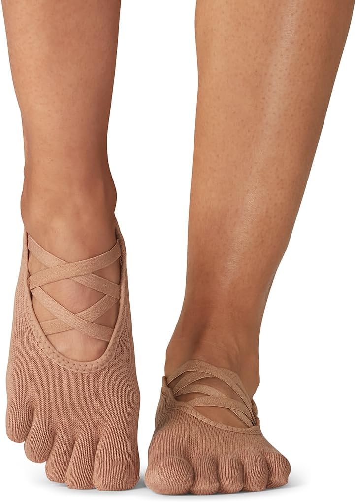 toesox Elle Full Toe Multi Pack – Grip Non-Slip Toe Socks for Pilates Barre Yoga