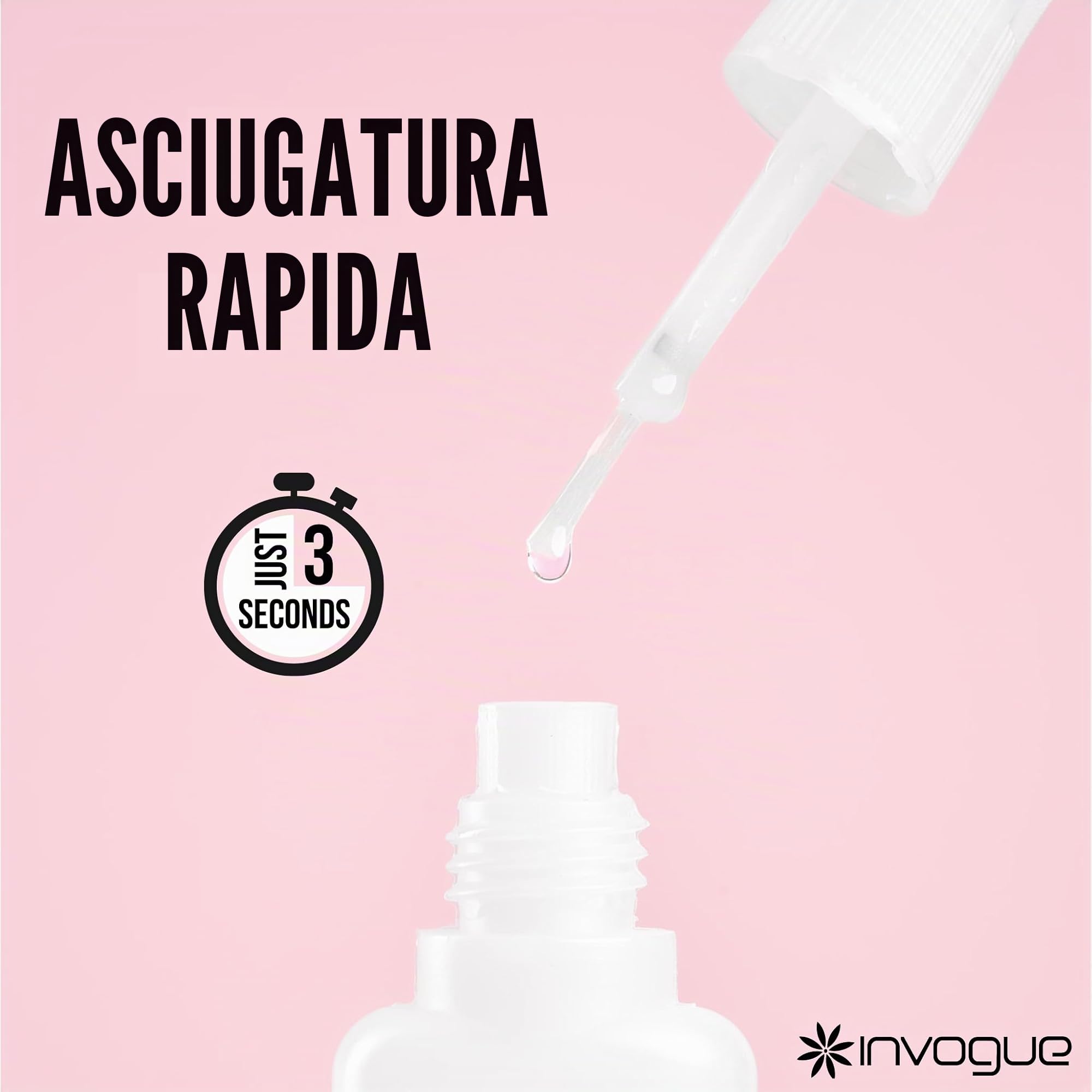 Invogue Colla per Unghie con Pennello, 10 ml