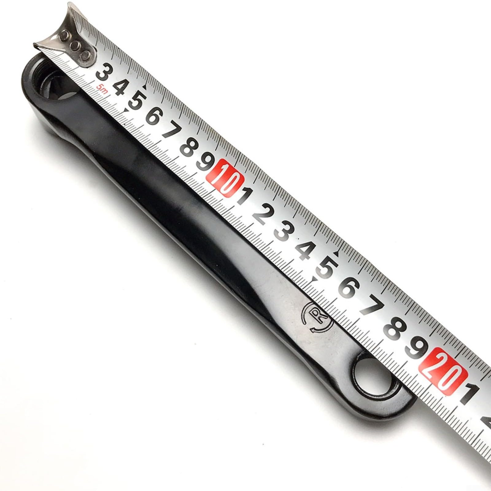 1 paio di pedivelle per cyclette da 170 mm, in ferro, con foro rombico sinistro e destro, per pedale filettato M14, ricambio per fitness, casa, palestra, colore nero (manovella sinistra)