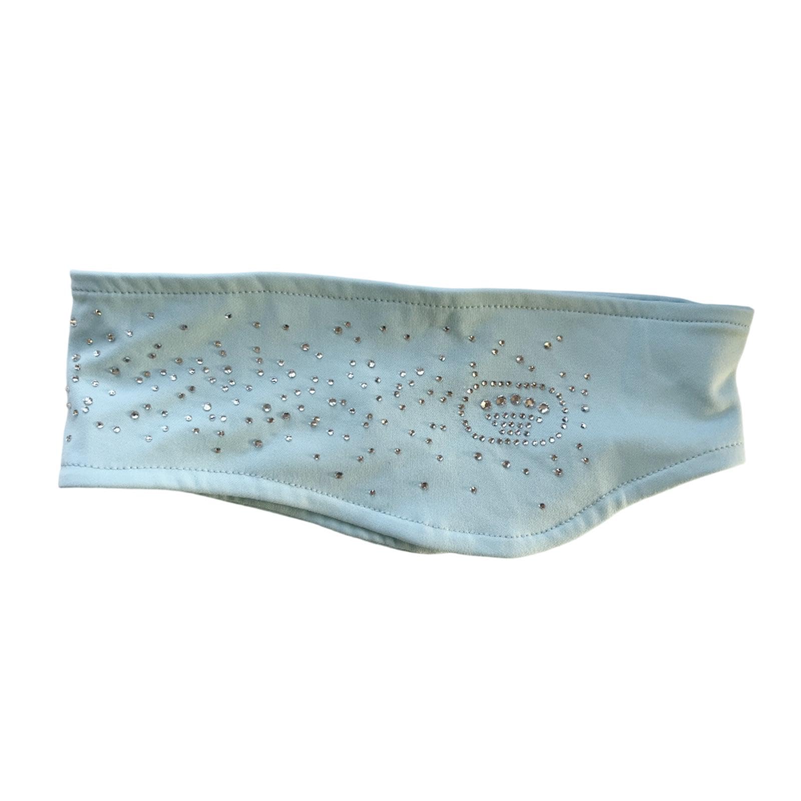SNAPPSY Figure Skating Headband Non Slip Portable Hair Band for Football Adults Yoga Cyan Blue-image-47
