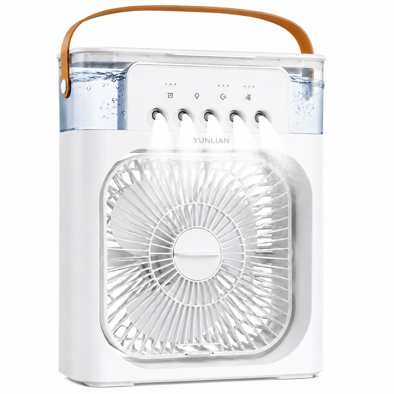 Ventilador Portátil con Humidificador — 5 Salidas de Niebla