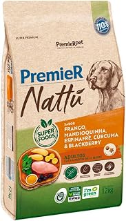 Ração Premier Nattu Cães Adultos Mandioquinha– 12kg