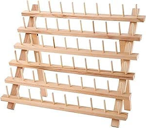 Spools Foldable Wooden Thread Holder Sewing Embroidery Thread Rack