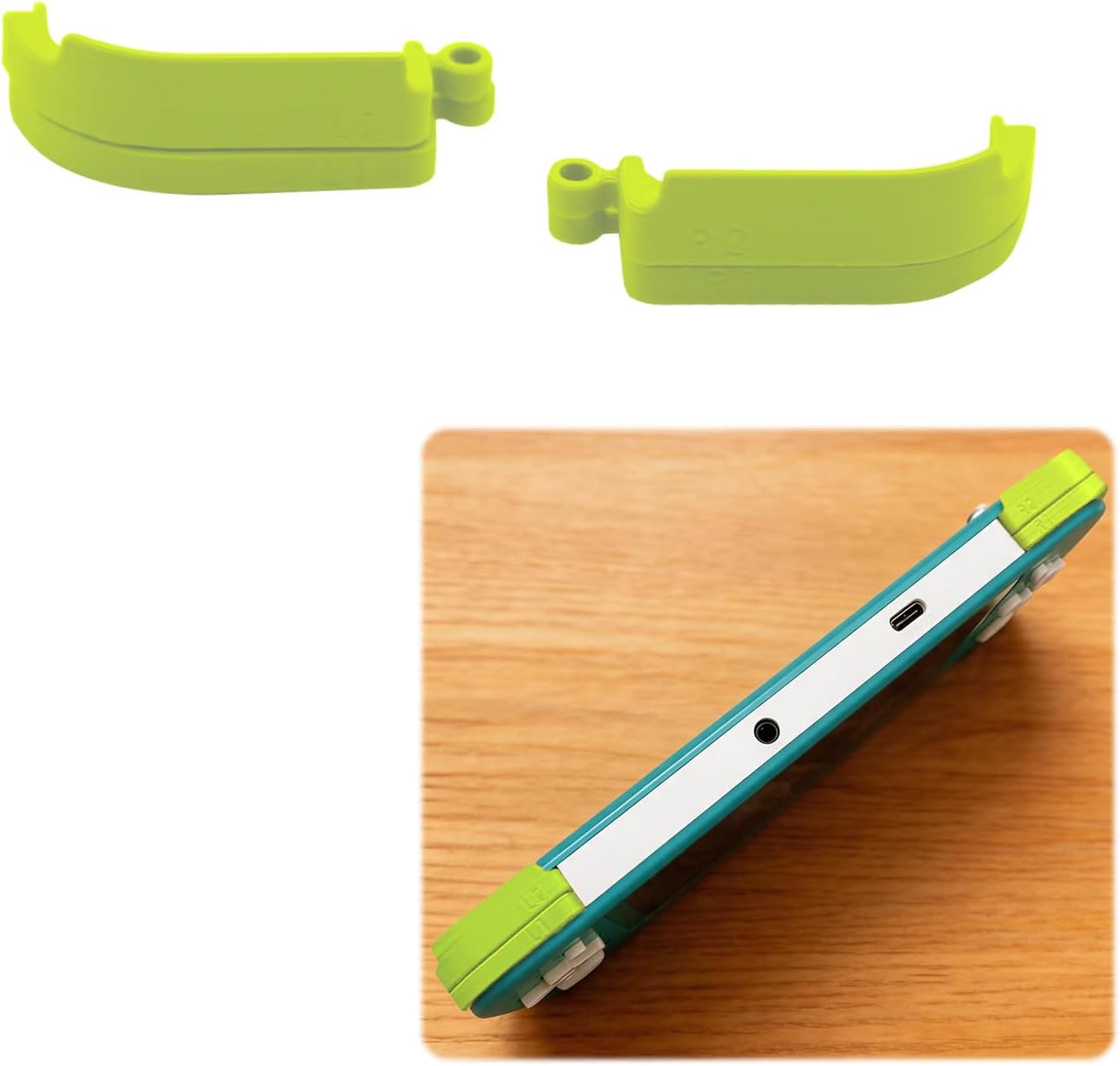 Stackable Shoulder Button Compatible with Anbernic RG505, PLA Trigger Extension Accessory, Lightweight Grip Add-on for Handheld Console (Green)