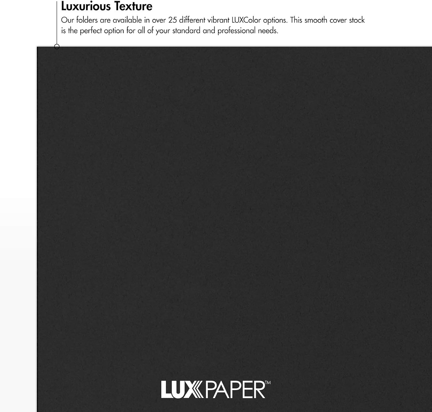 LUXPaper 9" x 12" Presentation Folders | Two Pocket | Midnight Black | 100lb. Cover | 10 Qty