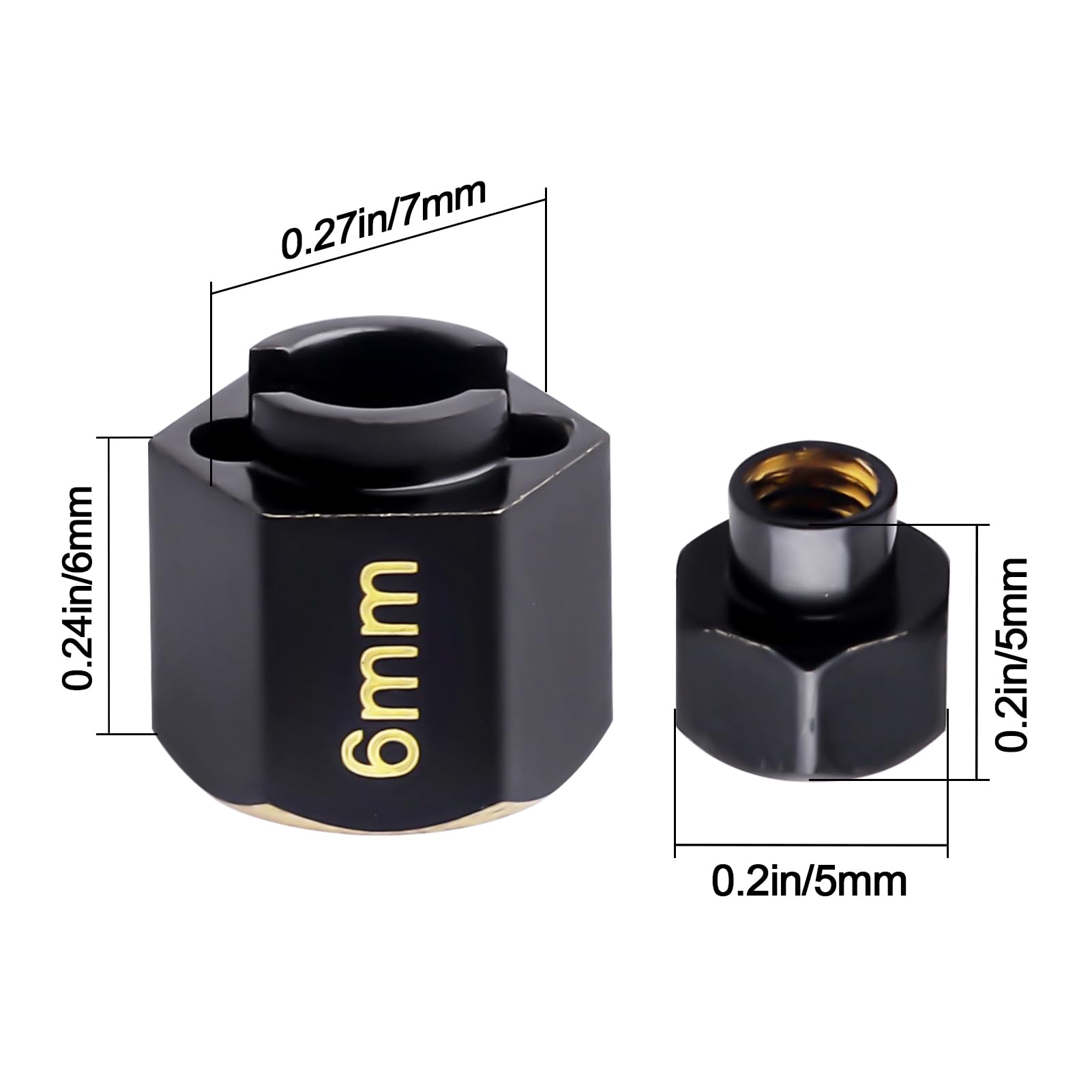 Amazon.com: HobbyPark Brass Hex Extension for TRX4M Upgrades Parts