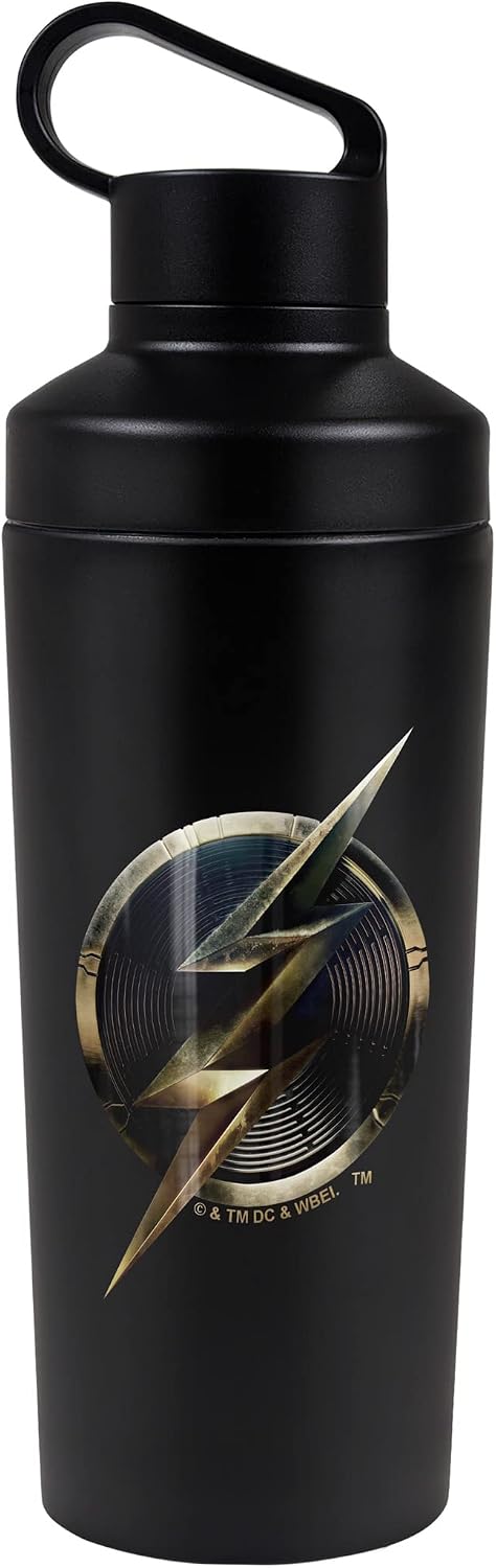 The Flash OFFICIAL Logo 18 oz Insulated Water Bottle, Leak Resistant, Vacuum Insulated Stainless Steel with 2-in-1 Loop Cap