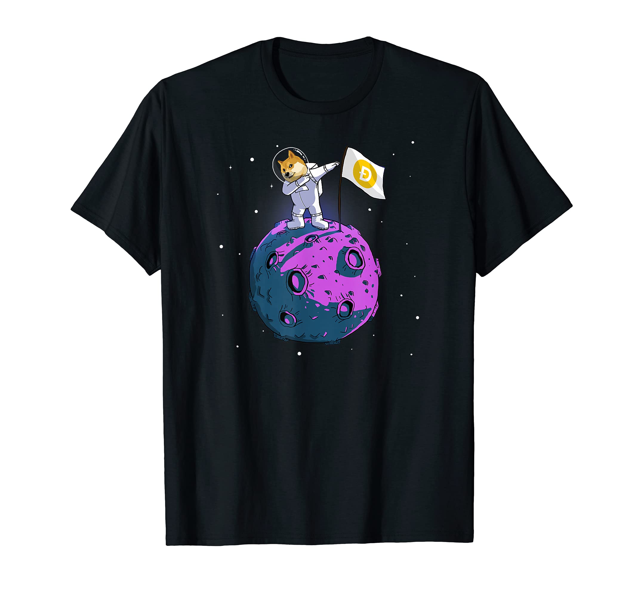 Bitcoin Shirts BTCDogecoin to the Moon DOGE Cryptocurrency Dabbing Astronaut T-Shirt