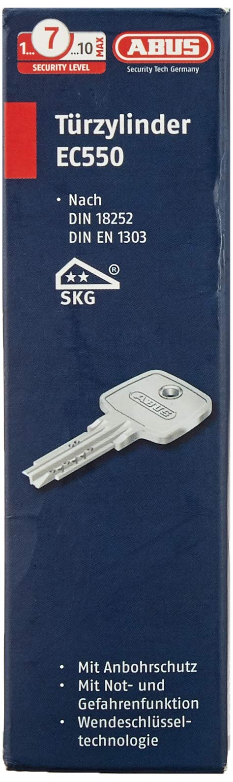ABUS EC550NP Profilzylinder EC550 NP, Lg 30/60mmm.3 Schlüssel, mit N+G, Wendeschlüssel, 30/60