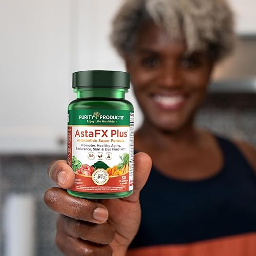 Miniatura 5 de Purity Products AstaFX Plus - Astaxantina Super Formula - Suministro para 30 días de apoyo a la resistencia - Promueve una piel saludable - Apoya la