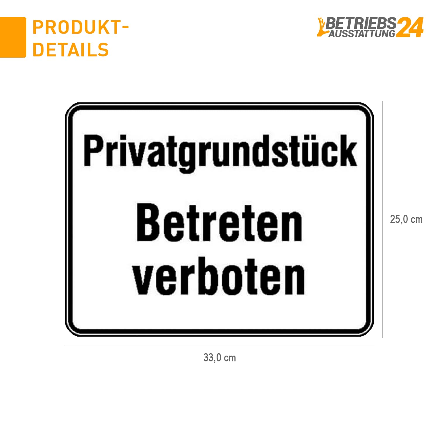 Privata Ragione pezzi – Vietato entrare pittogramma, in alluminio, 33 x 25 cm