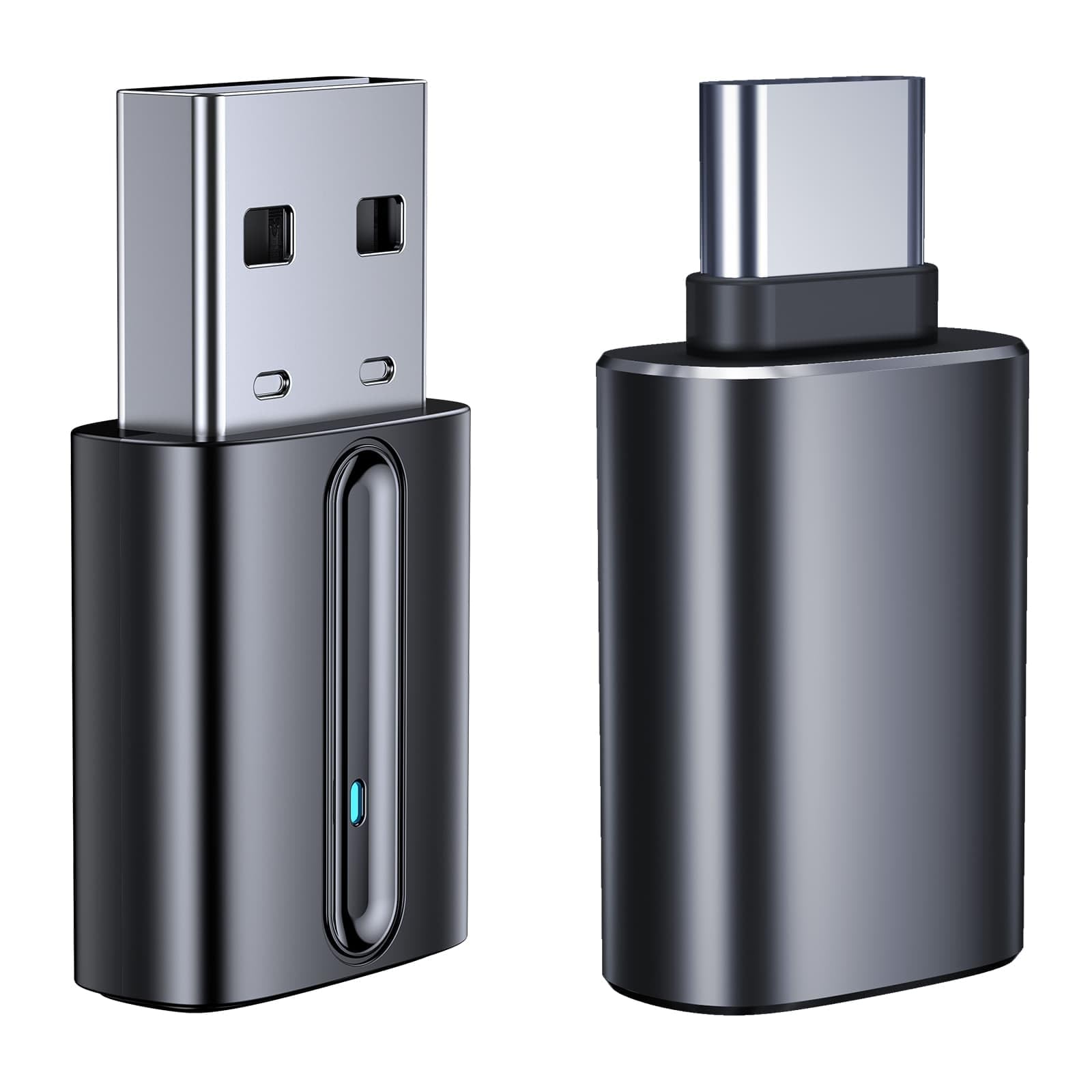 Bluetooth アダプタ 6.0 USB Bluetooth レシーバー 低遅延 長距離通信 ブルートゥース アダプター EDR/BLE対応 省電力 小型設計 A2DP/SBC/AAC 対応 Windows 11/10/8.1 及びゲーム機 ヘッドホン キーボード 周辺機器全対応 【USB Type-A to C 変換アダプター 付属】