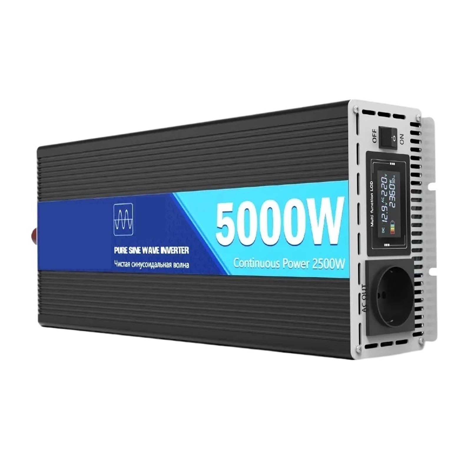 Onduleur 12V 5000W à onde sinusoïdale pure pour installation solaire de camping-car
