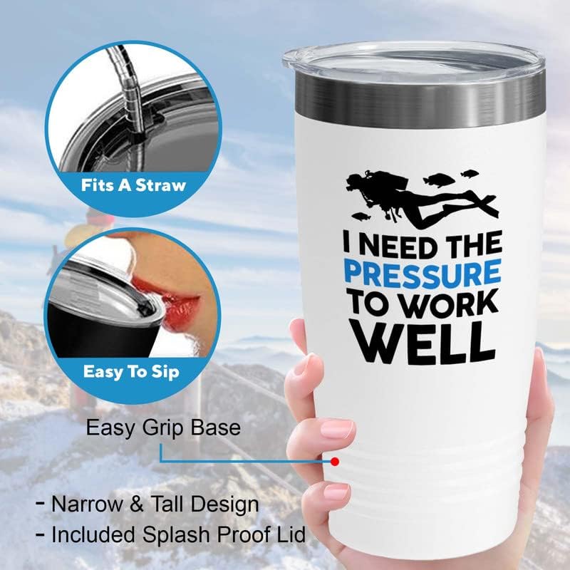 Miniatura 9 de Vaso vikingo verde de buceo de 20 onzas  Olvídate de todos los problemas  buceador nadador piscina superficie lago oxígeno coral linterna traje de