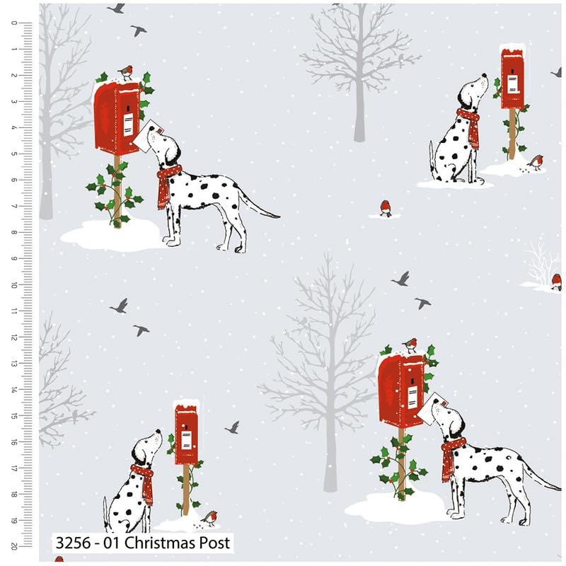 Christmas Pets –Printed Cotton 44’ Wide-. 100% Cotton. Ideal for Crafts, Patchwork, and Dressmaking