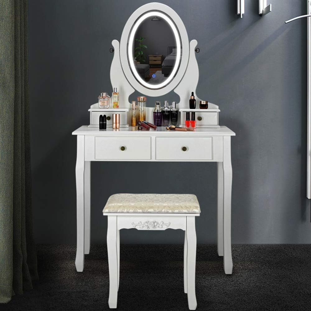 Bonnlo Lighted Vanity Set Makeup Vanity Set for Teenager