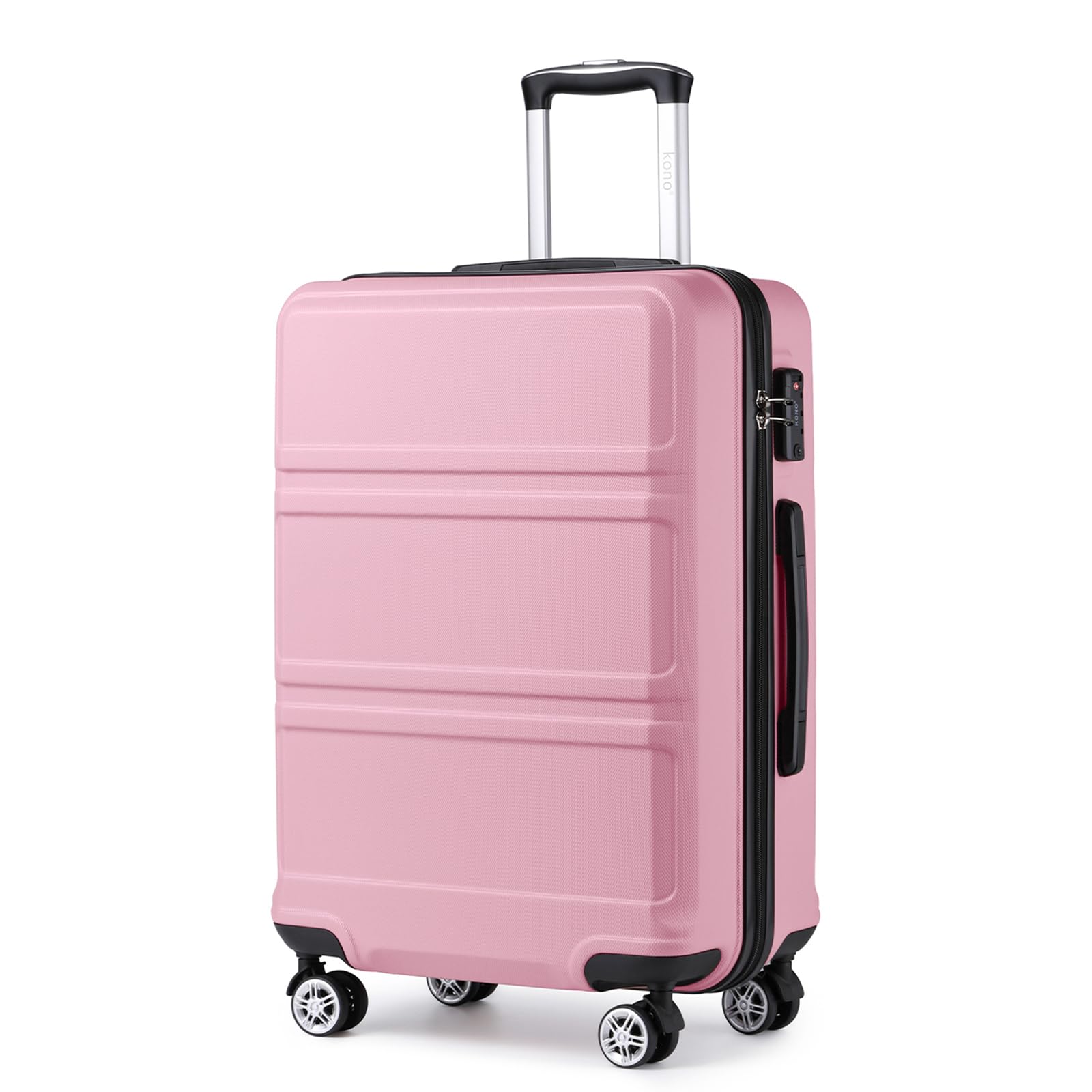 KONO Koffer Leichter ABS+PC Hartschalenkoffer mit TSA-Schloss Reisekoffer mit 4 Rollen Rollkoffer