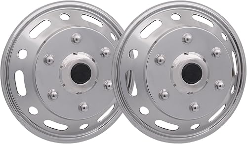 OMAC Simuladores frontales de doble ballena de 16 pulgadas para Mercedes Benz Sprinter 2014-2018 pieles de llanta completa - acabado de espejo