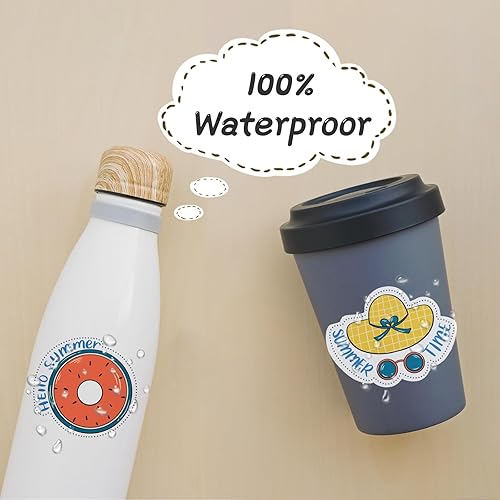 Miniatura 6 de Papel adhesivo de vinilo imprimible para impresora de inyección de tinta, transparente - 50 hojas autoadhesivas - Papel adhesivo impermeable -