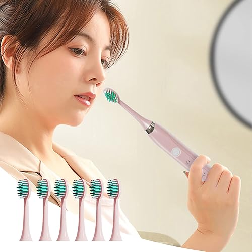 BANAAO Cepillo de dientes eléctrico de carga USB, cepillo de dientes eléctrico con 6 cabezales de cepillo, temporizador inteligente de 5 velocidades