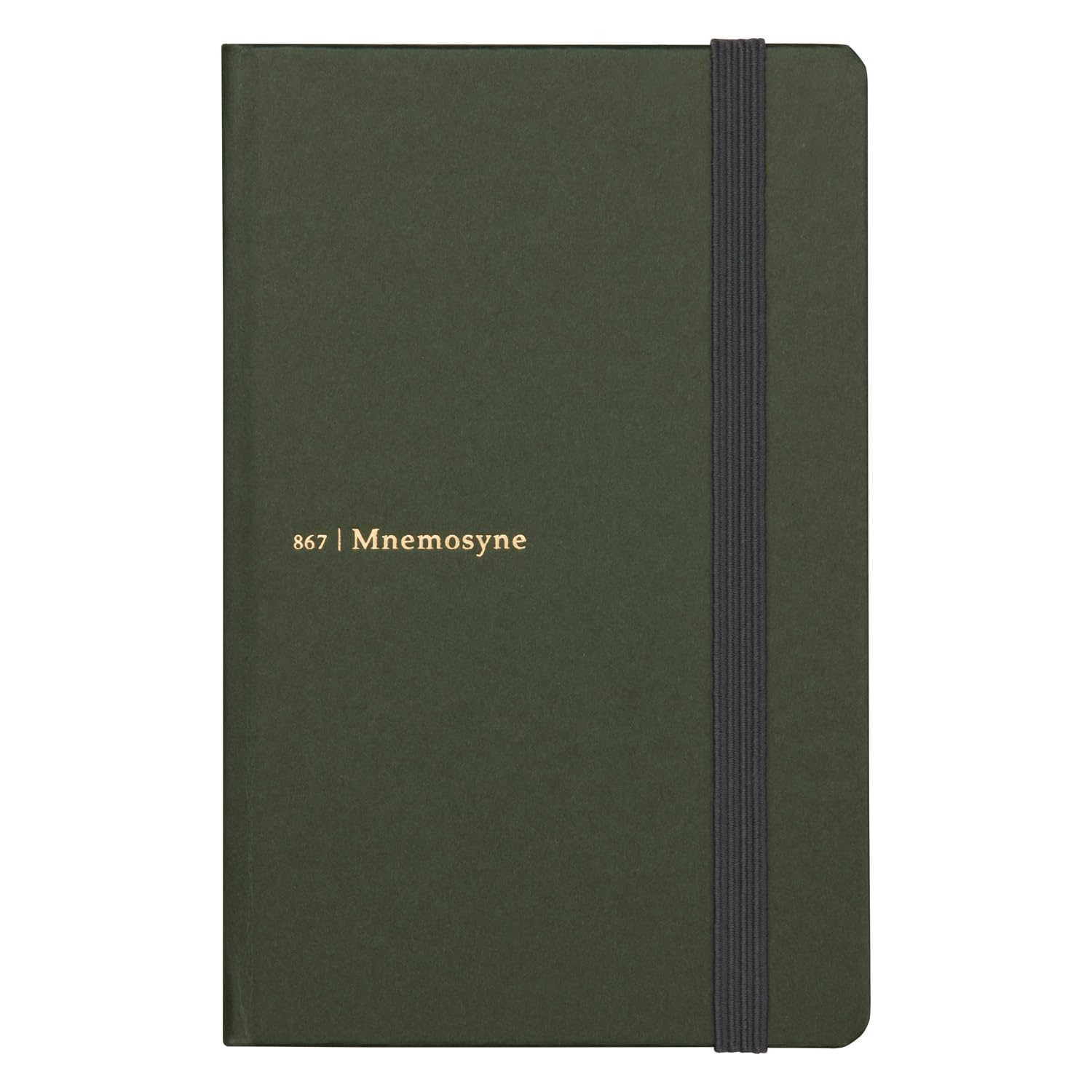Maruman Mnemosyne Hardcover Journal, A6, 6.5mm Narrow Ruled, Deep Green