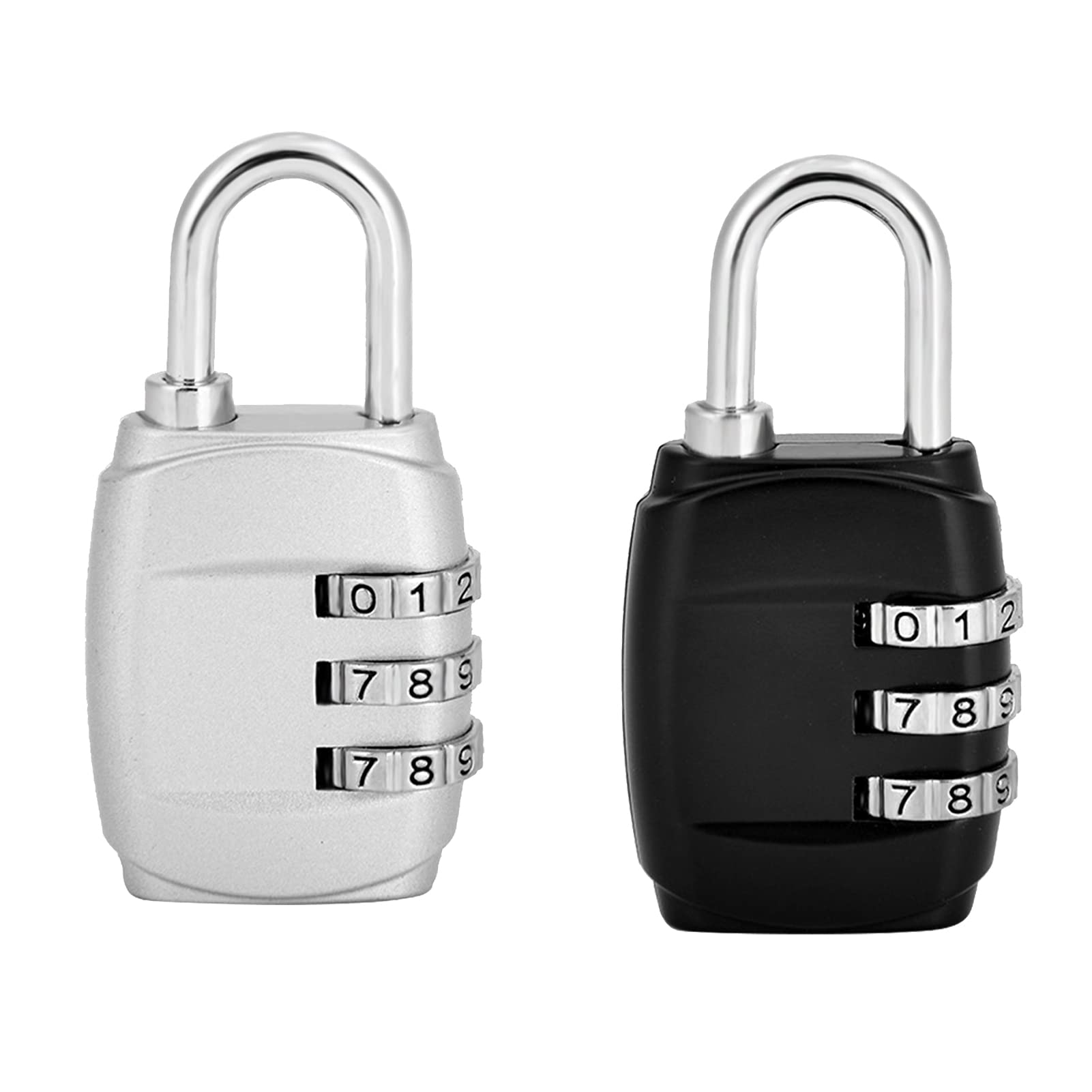 2PCS Luggage Locks, 3 Digit Combination Padlock, Digit Security Padlocks Resettable Code Locks Suitcase Combination Locks Outdoor Waterproof Coded Padlock Small Digit Locker Padlock for Gym Locker Zip