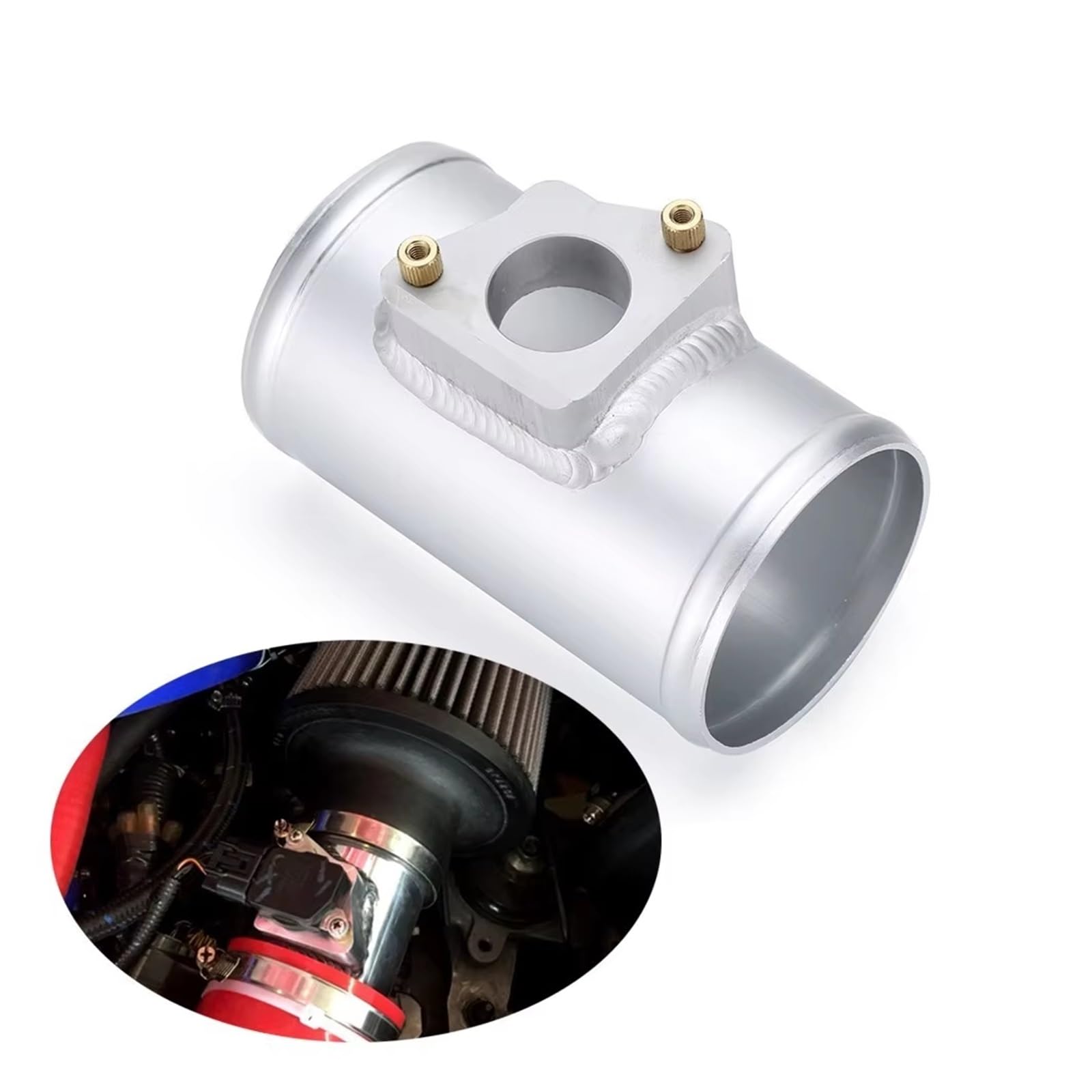 Adaptador Para Sensor De Flujo De Aire (MAF) De 76 Mm - Aluminio, Para Nissan, Honda, Ford Y Más