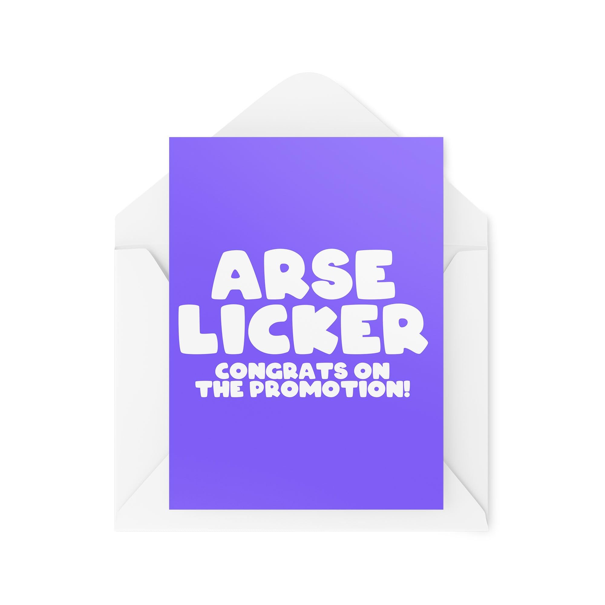 Funny Promotion Card - New Job Card - Arse Licker Congrats on the Promotion - Funny Colleague Cards - CBH1932