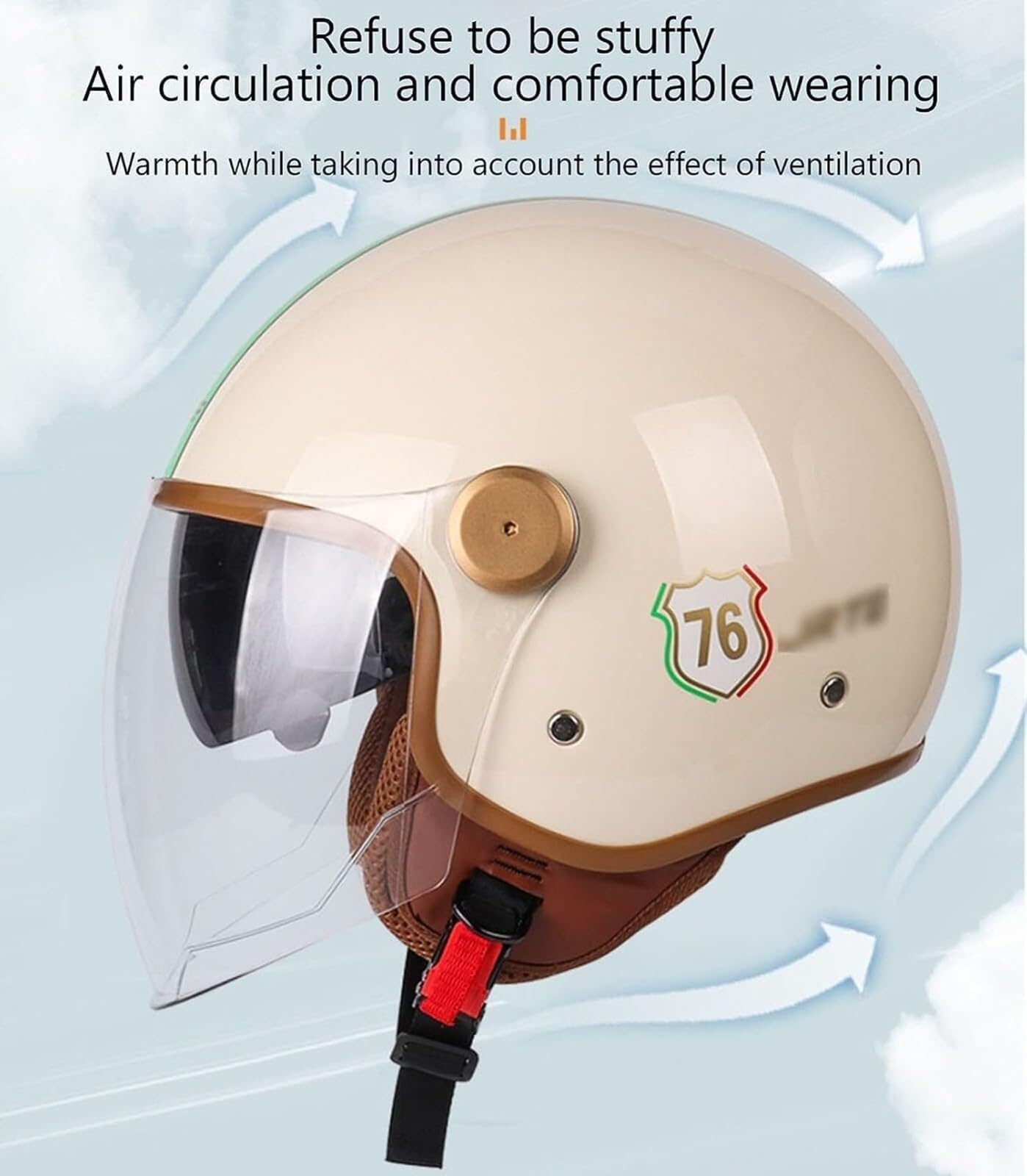 Casco Moto Jet Aperto Con Bluetooth - Doppia Visiera, Altoparlante E Microfono Integrato | Certificazione ECE Per Scooter E E-Bike - Foto 11