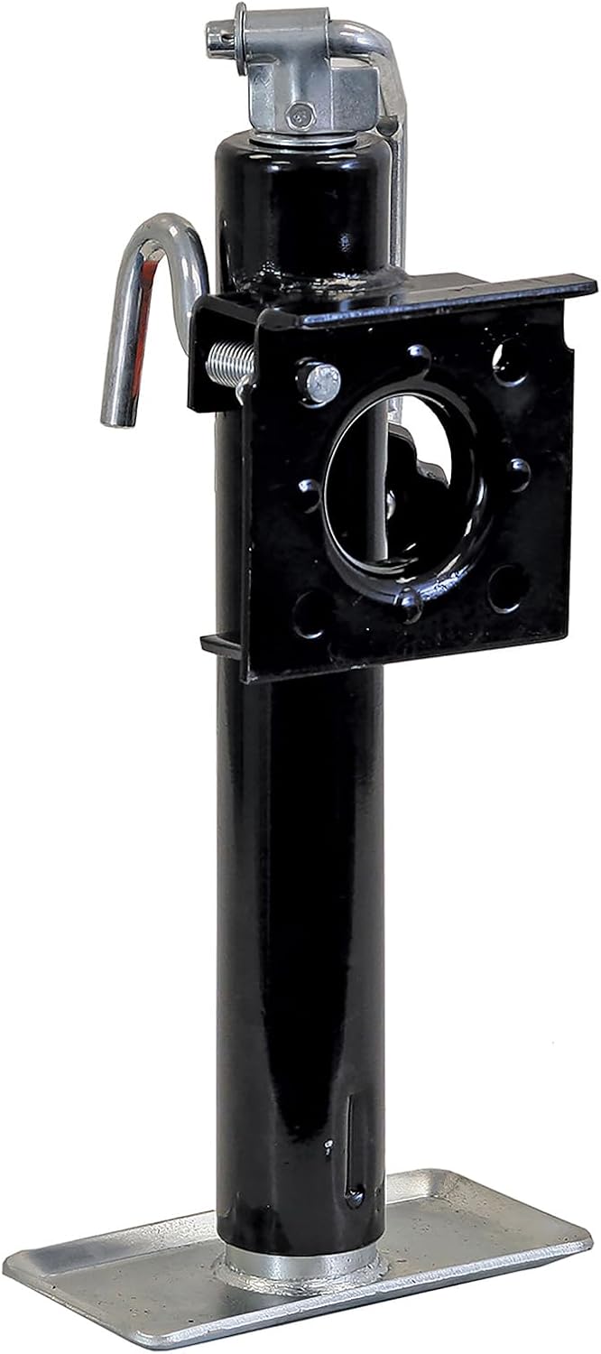 Buyers Products 0091225 Top Wind Swivel Jack, 2000lb Capacity, Welds On to Trailer Tongue, 14.25" Retracted, 29.25" Extended, 15" Travel, Jack for A Frame Trailer