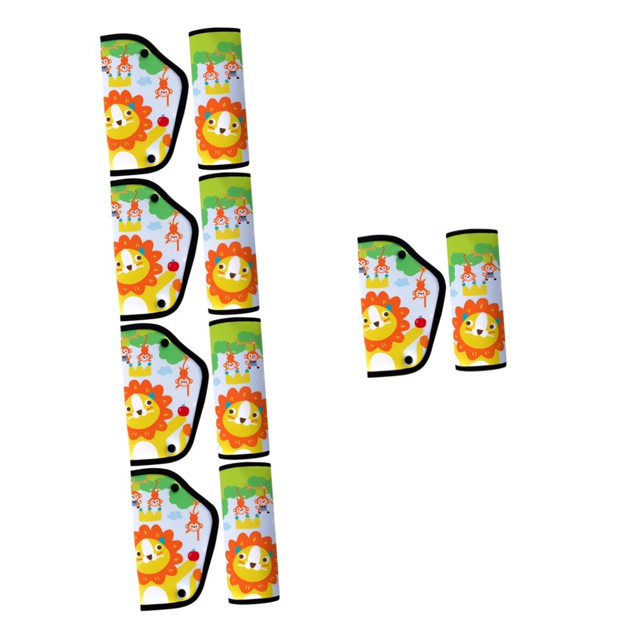 Ciieeo 5 Set Imbottitura Cintura Sicurezza per Design Cartoon Protezione Spalle e Addome Comfort e Sicurezza Adatto Tutti Veicoli
