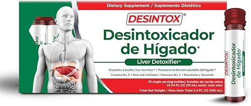 Suplemento para el hígado 10 frascos de porción individual Suplemento dietético de apoyo hepático para hombres y mujeres Suplemento de apoyo