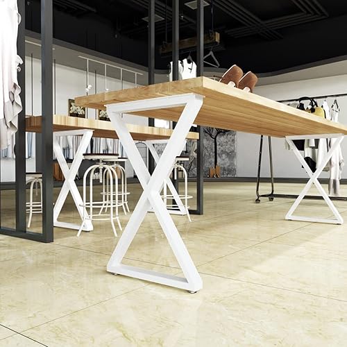 Miniatura 7 de DR.IRON Patas de mesa de metal blancas de 28 pulgadas de alto, patas de escritorio resistentes para mesa de comedor, mesa de café, mesa de cocina