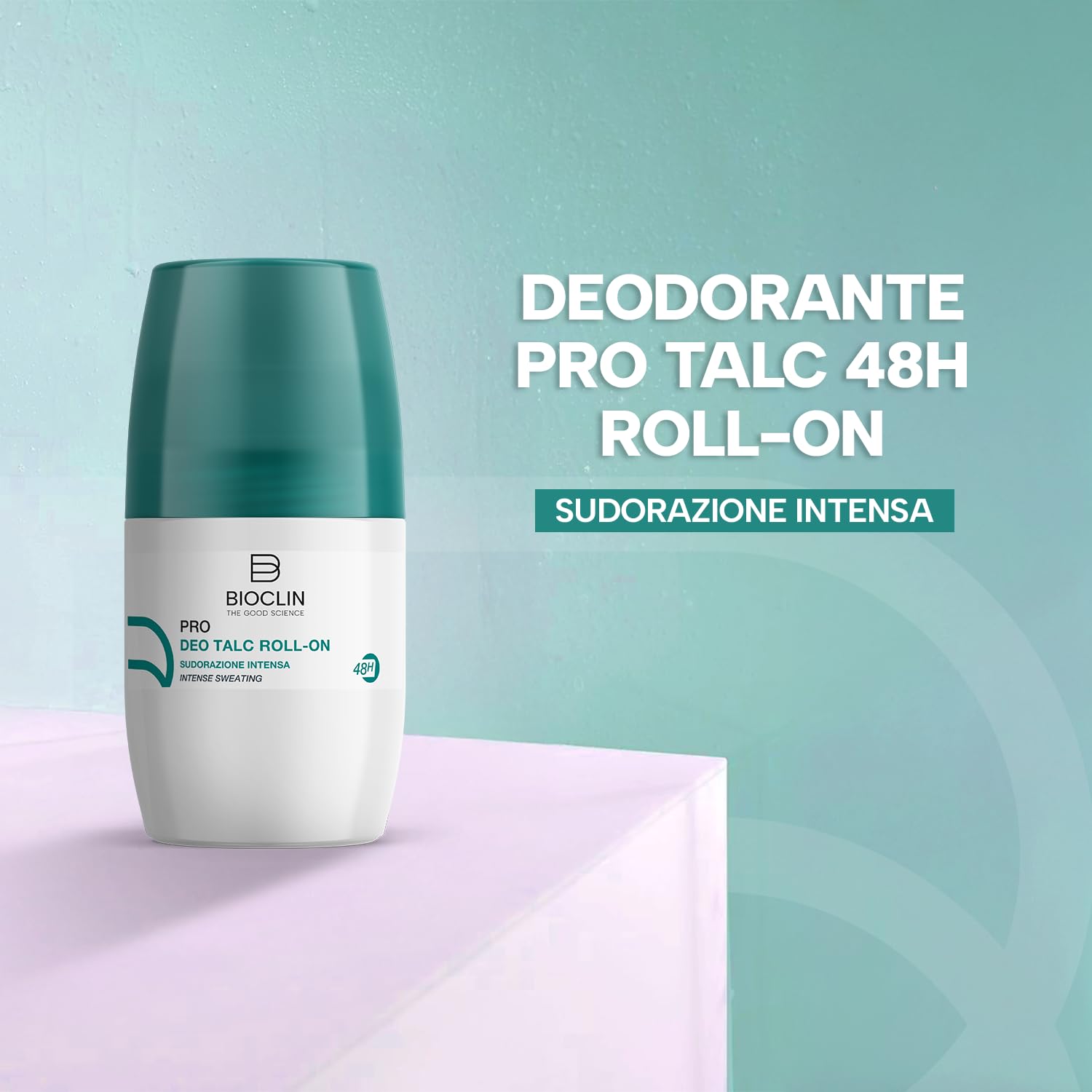 BIOCLIN Deo Pro Talc Roll-on – 50 ml – Deodorante Senza Alcol Ideale per Sudorazione Intensa e Pelli Sensibili – 48h di Protezione – Piacevole profumazione talcata