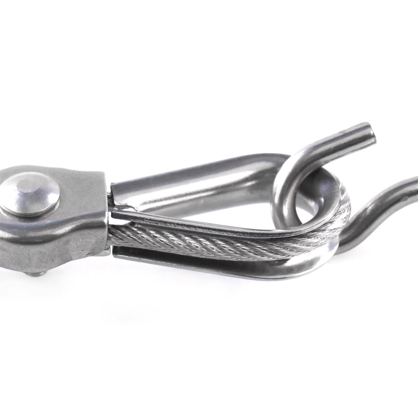 2 Pcs Edelstahl Kausche 18 mm, Rostfreie Marine Drahtseilklemme | Aus Edelstahl Drahtseile Kauschen, Leichte Kabelschuh Herzkausche für Bootszubehör, Kabelkauschen