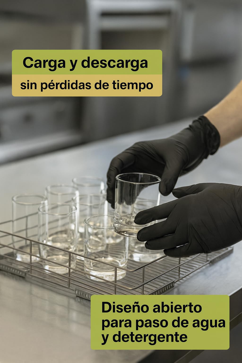 Cesta Para Vasos y Copas 400x400x105 Recambio Tecnico Para Lavavasos Lavavajillas Compatible Con JEMI Ref 3503002 Rejilla Metalica Hosteleria Portavasos Antioxido Drenaje Rapido