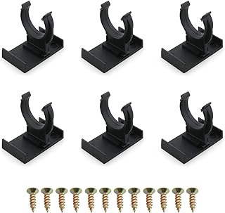 Plinth Clips HJGarden 6pcs Black Plastic Screw-on Toe Kick Clip with Screws, Kitchen Plinth Clip and Bracket for Adjustable Plinth Feet