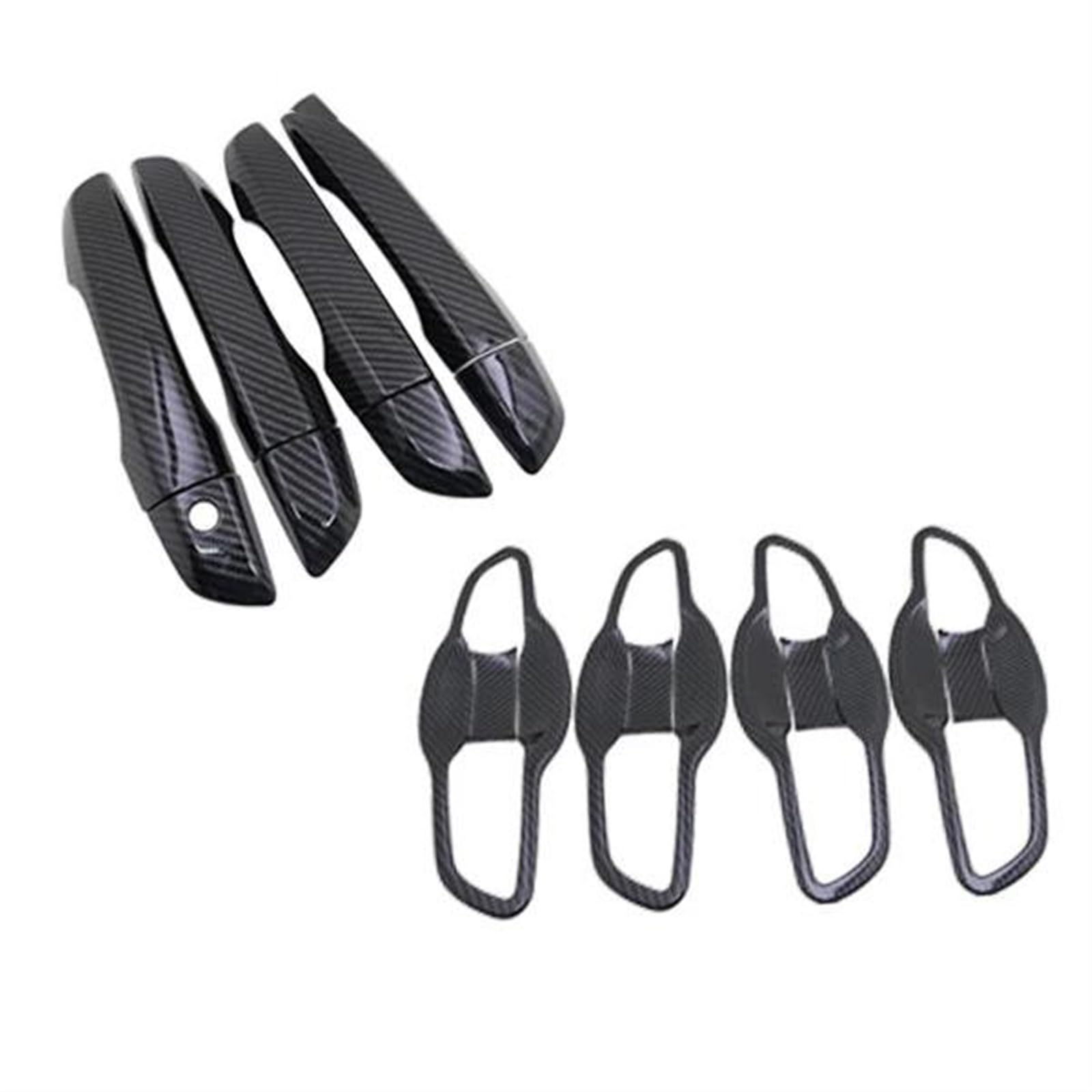 NOHEEU Car Exterior Door Handle Trim Cover Parts for Civic 10 FC FK FC1 FC2 FC5 FK4 FK7 2016-2019(Style 4)