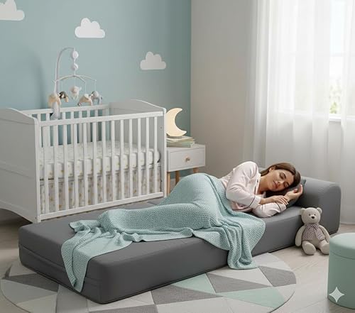 Miniatura 93 de Sofá cama plegable color gris de espuma, 6 pulgadas. Grosor x 32 pulgadas, ancho x 70 pulgadas. Cama de Invitados, cama plegable con espuma de alta