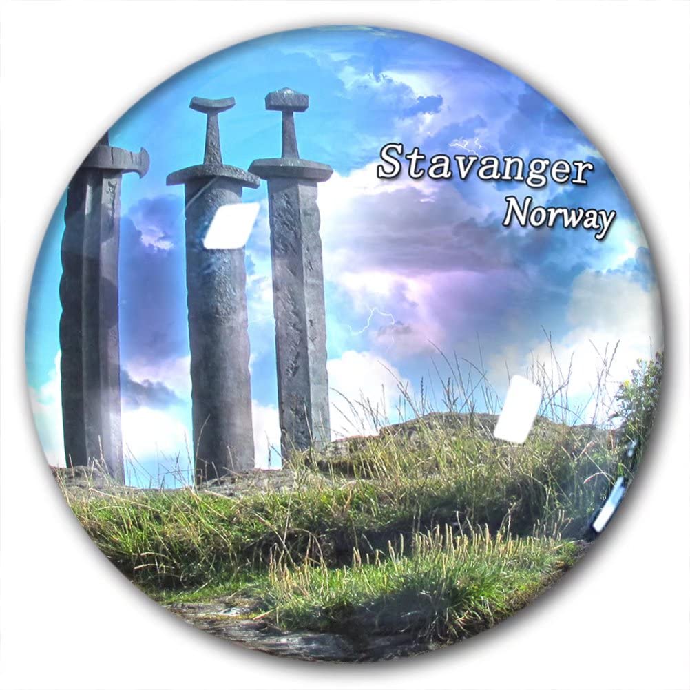 Lywallca Norway-3525 Norway Stavanger Fridge Magnet Refrigerator Stickers Decorative Magnet Travel Souvenir Crystal Glass