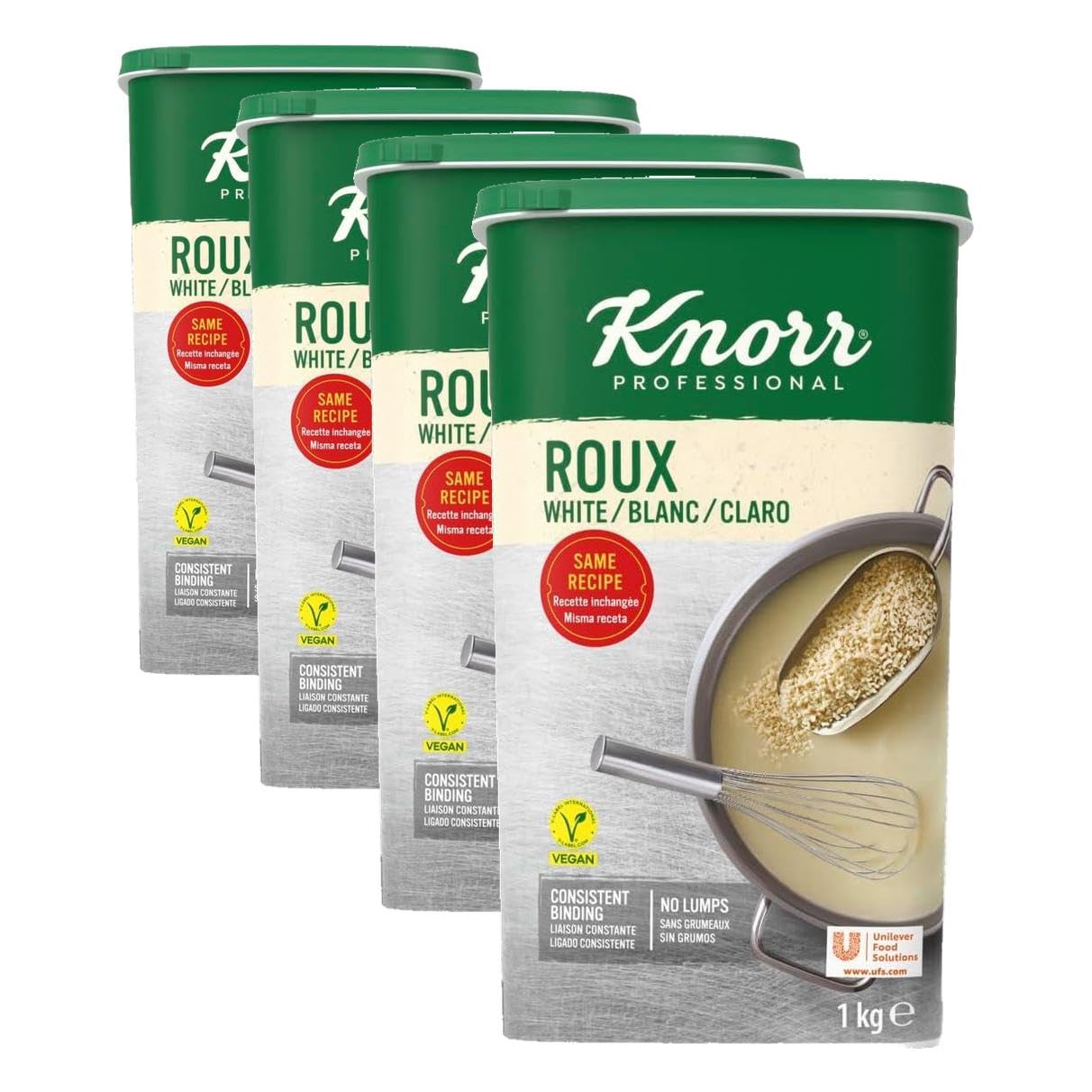 Knorr Roux Blanc Instantané Déshydraté 1kg (Lot de 4)