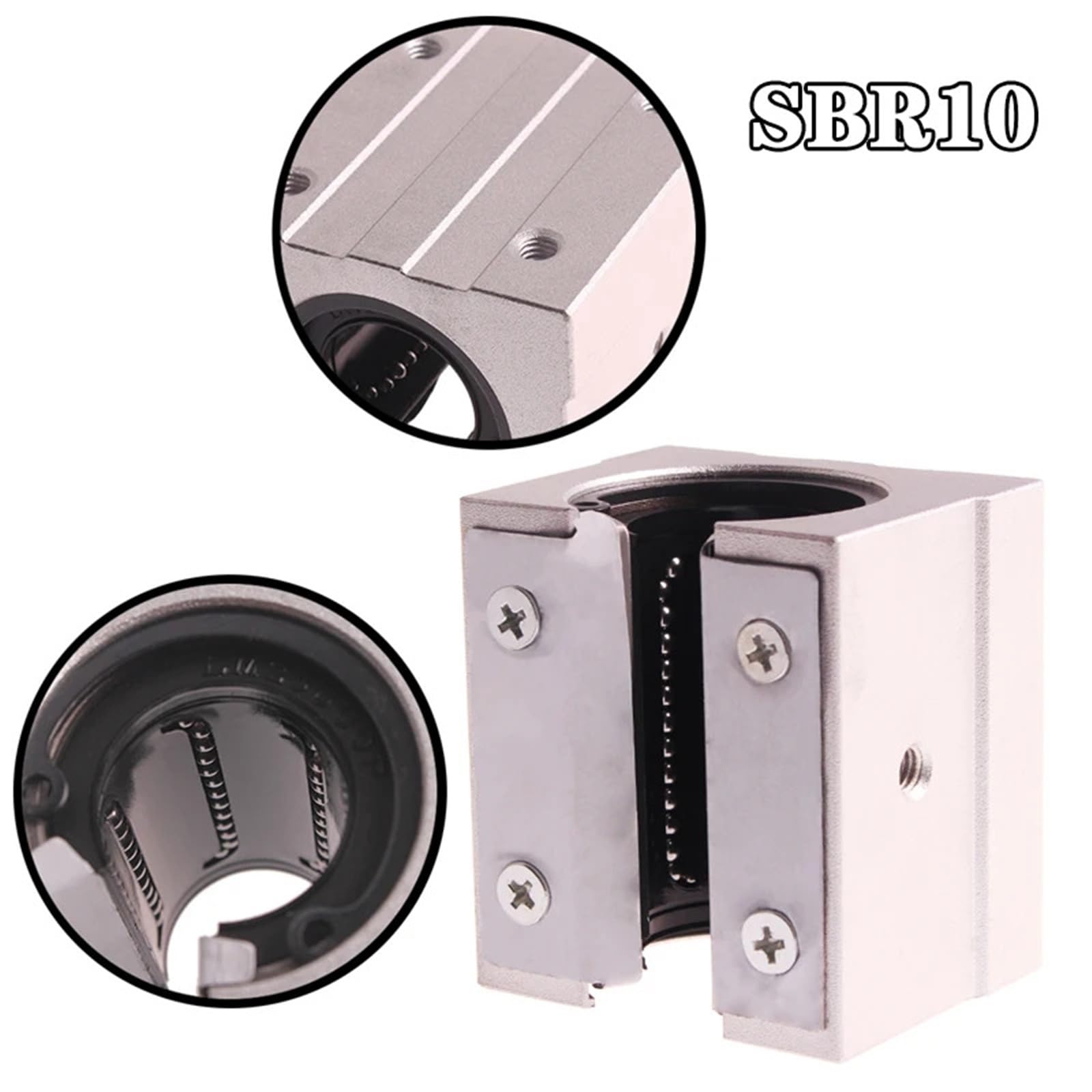 Blocs de roulement à billes linéaires SBR12UU, SBR20UU, SBR25UU, 12 mm, 16 mm, 20 mm, rail de guidage SBR (4 pièces)(SBR20UU)