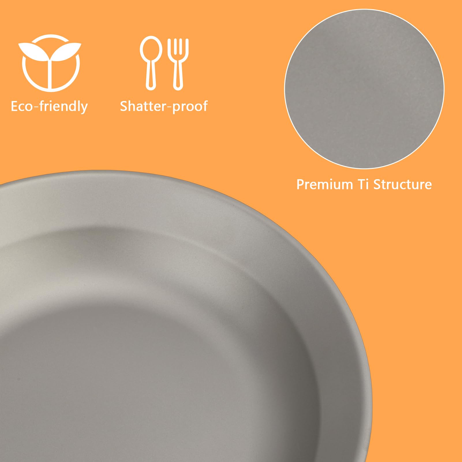 Campingbesteck-Set – 10-teilig, Inklusive Teller, Schüssel, Tasse, Schneider, Gabel, Löffel für Reisen, Picknick